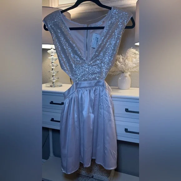 strapless open back dress Linen Blend Multicolor Print Floral Mini Dress main image 0